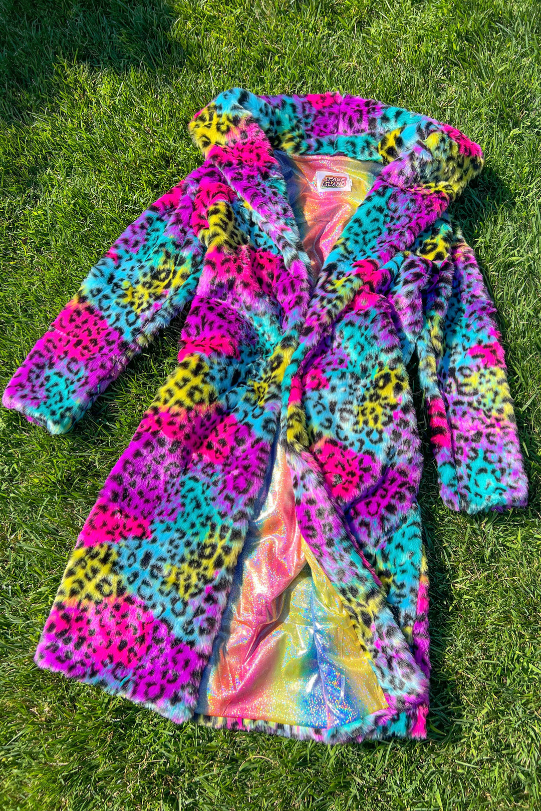 Rainbow Leopard Long Coat