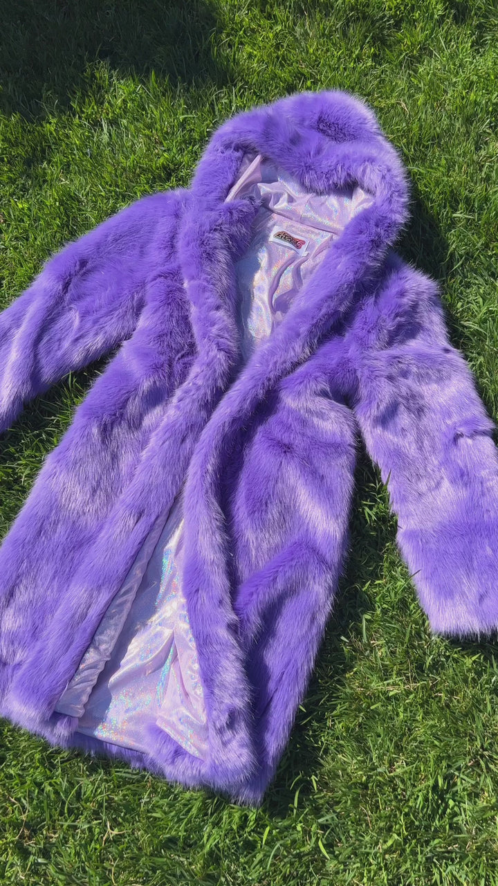 Amethyst Fur Coat - Size M