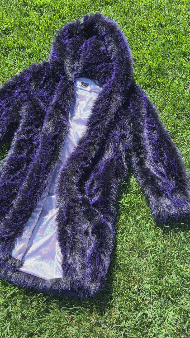 Midnight Fur Coat - Size M