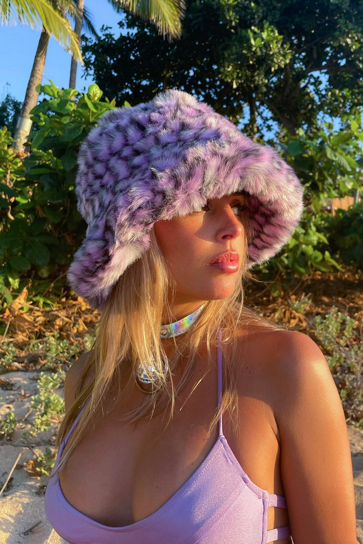 Purple Haze Fur Bucket Hat