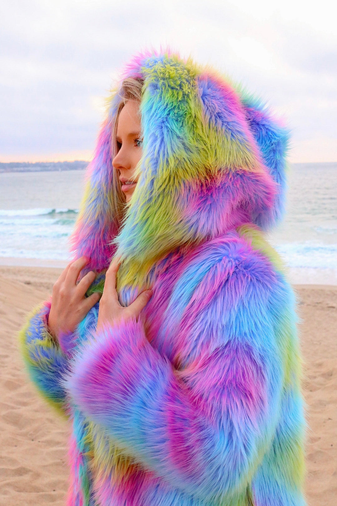 Pastel Pryzmatic Fur Coat