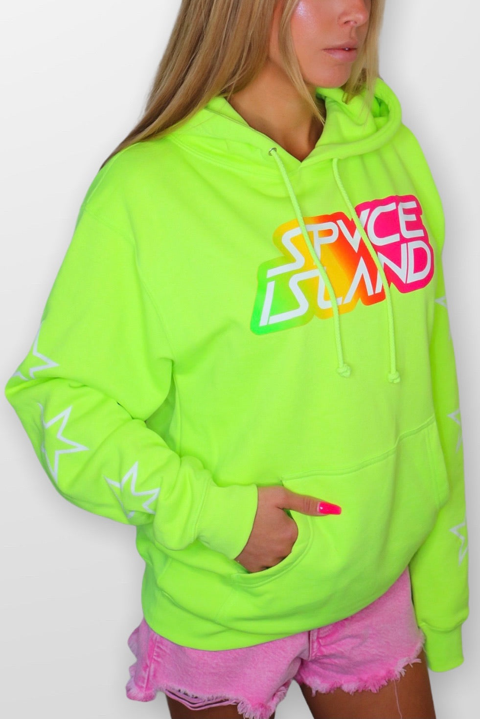 Space Island Bold Hoodie ☆ Highlighter